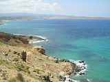 View from seaside to Sitia